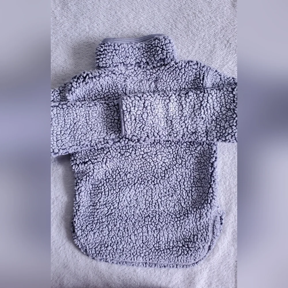 Cuddly Sherpa Pullover Girls Grey Jacket Size‎ 5/6